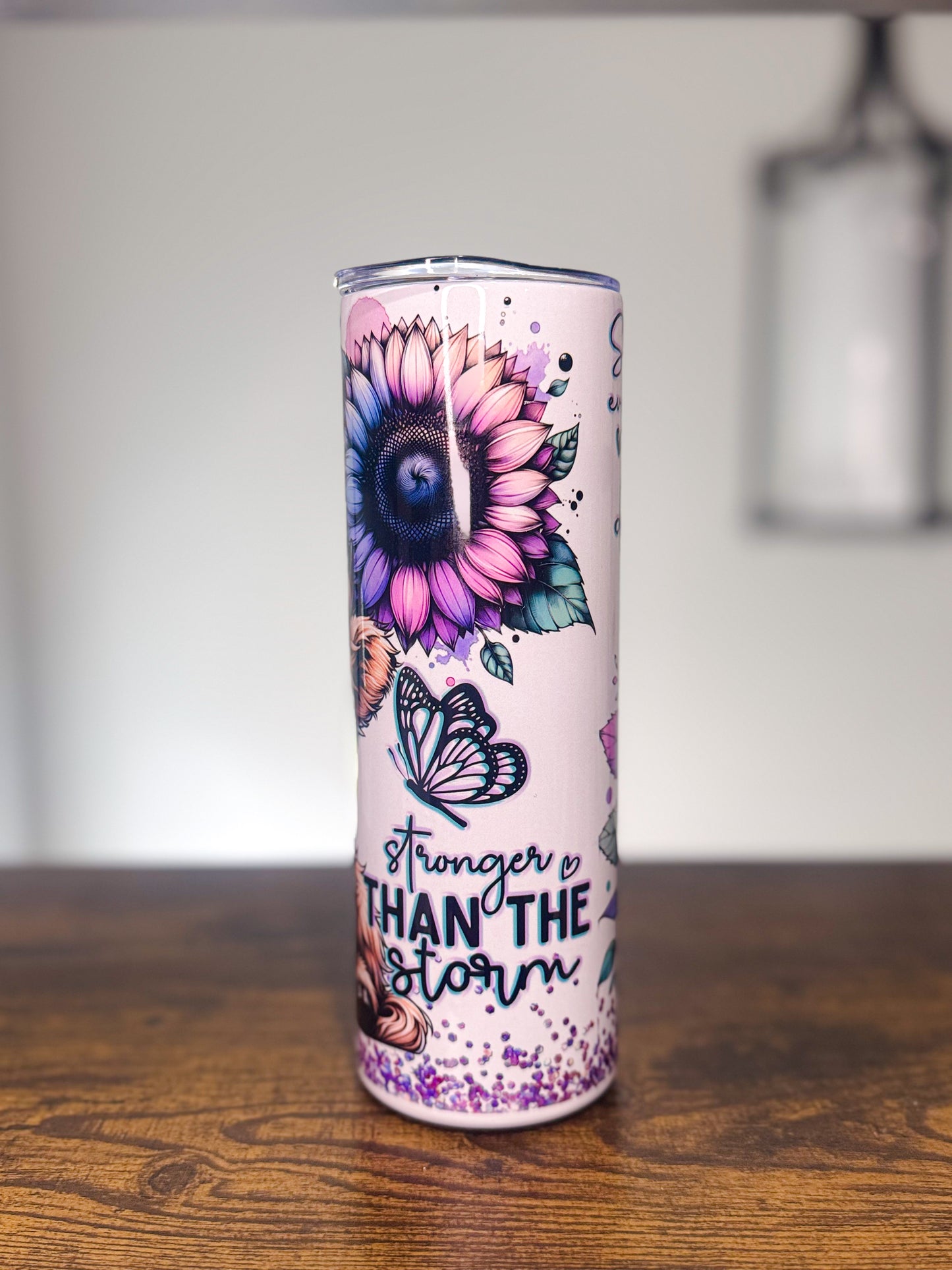 Stronger Than The Storm Highland Cow 20oz Tumbler