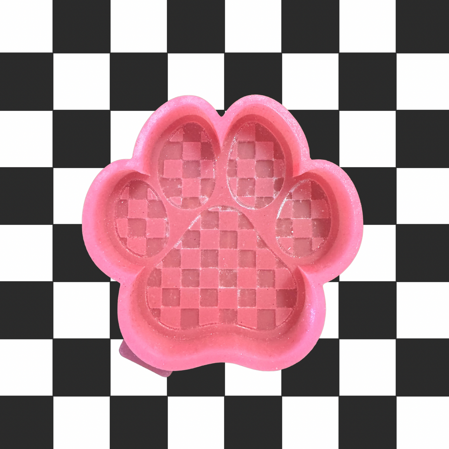 Checkered Paw Print Freshie