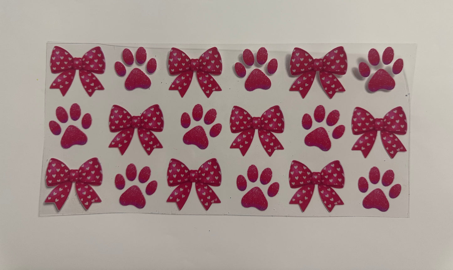 Pink Paw Prints & Bows