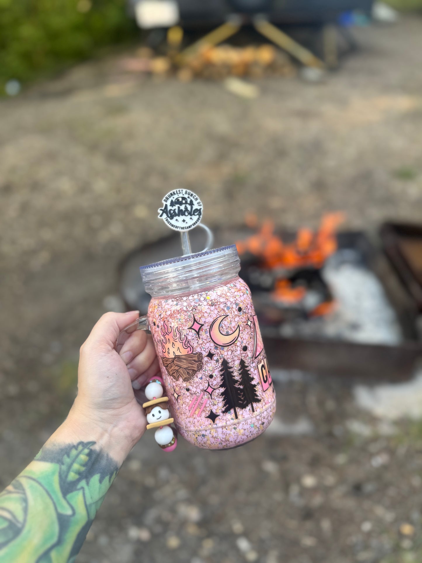 20oz Acrylic Mason Jar Snowglobe