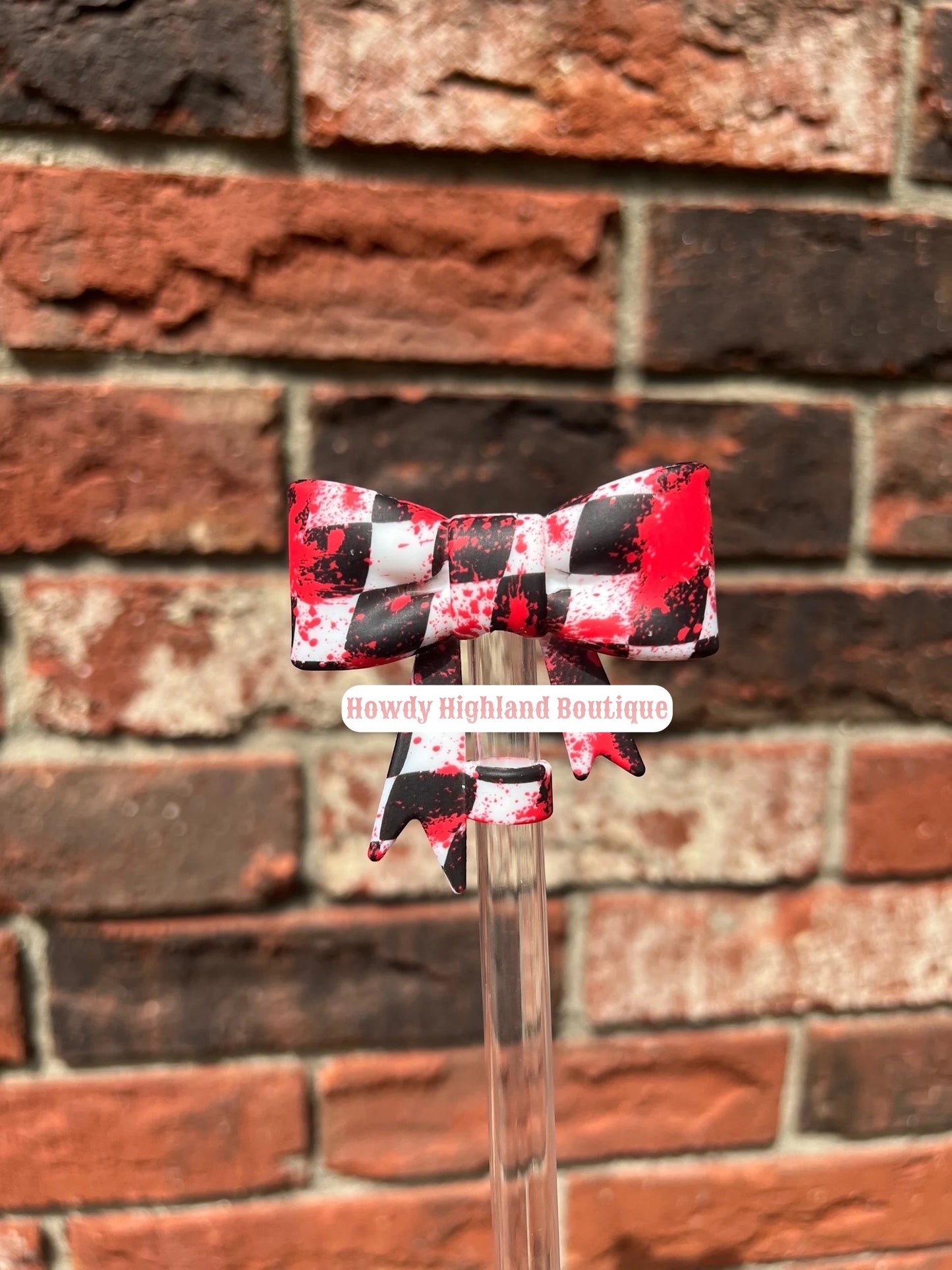 Big Bow Straw Topper