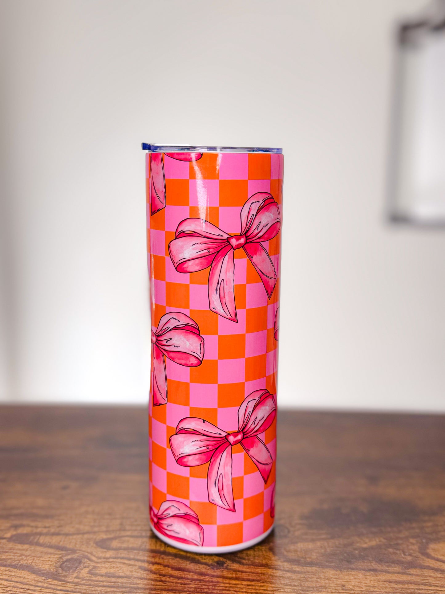 Checkered Bows 20oz Tumbler