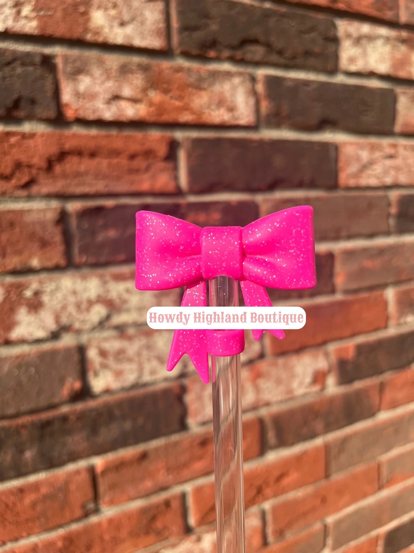 Big Bow Straw Topper