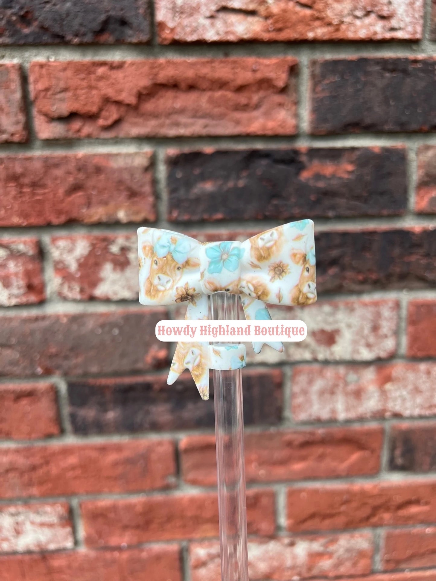 Big Bow Straw Topper
