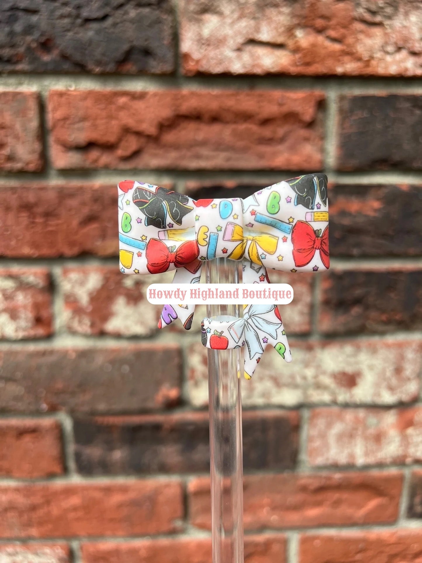 Big Bow Straw Topper