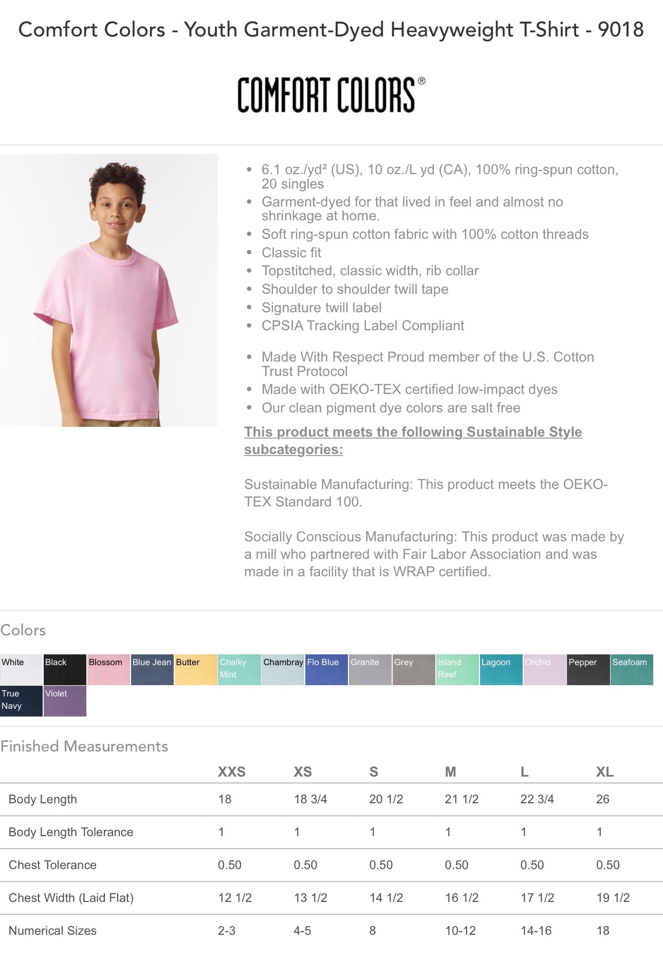 LIVE YOUTH COMFORT COLORS TEE