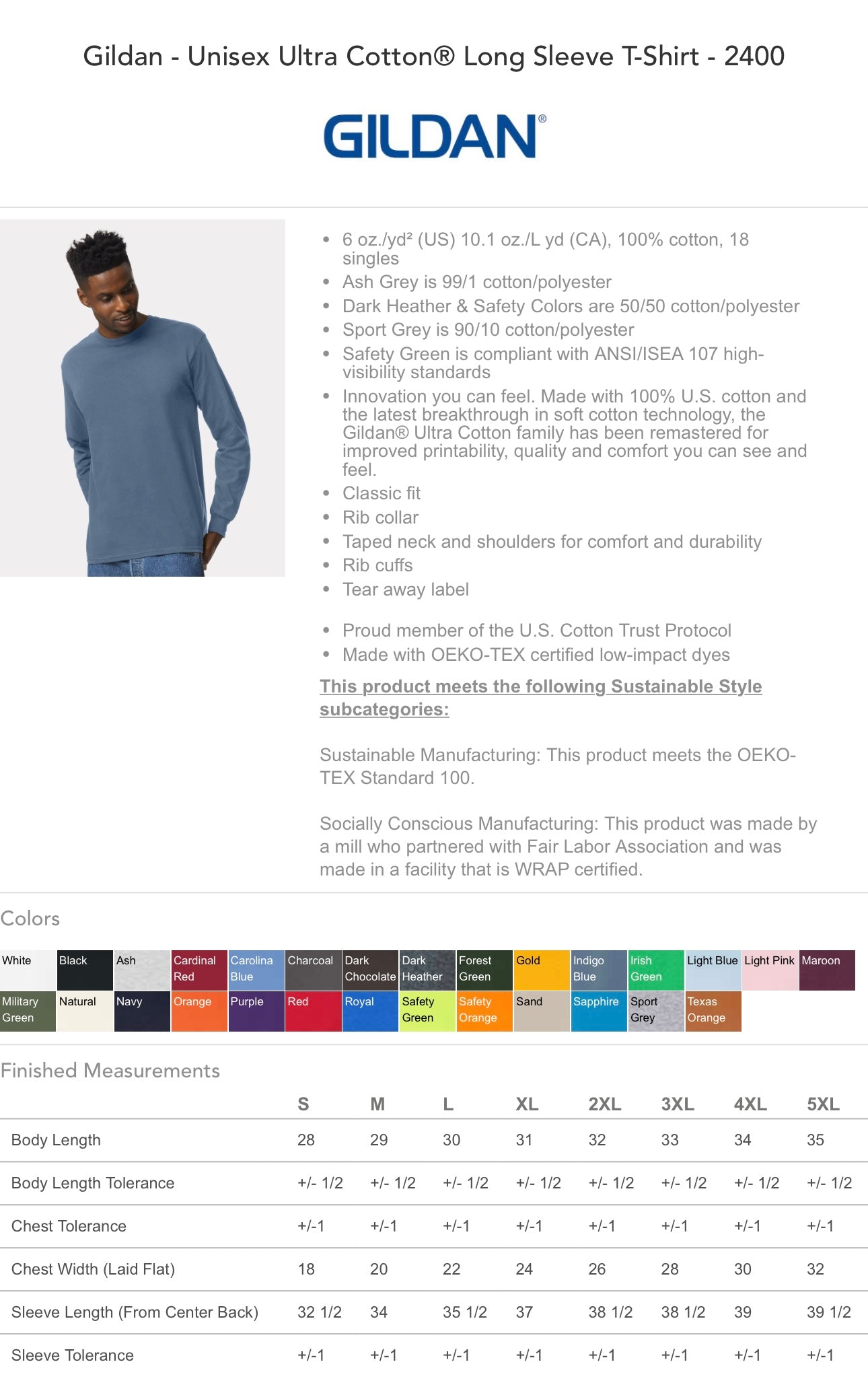 LIVE ADULT GILDAN LONG SLEEVE TEE