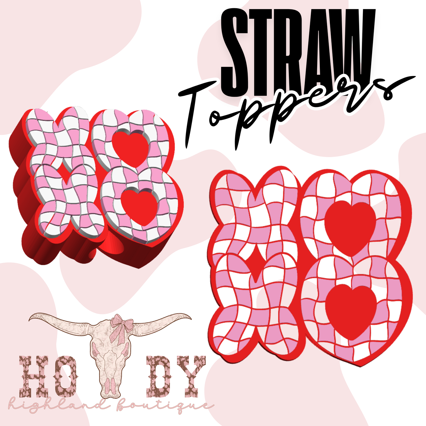 XOXO Straw Topper