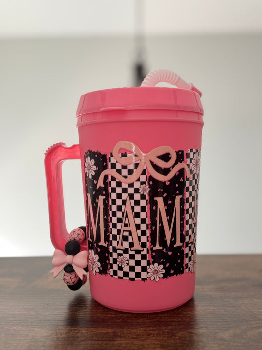 Checkered Mama 34oz Mega Mug with FREE Cup Charm