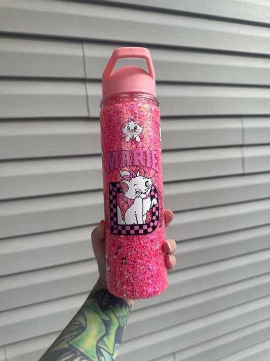 20oz Snowglobe Water Bottle