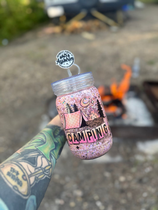 20oz Acrylic Mason Jar Snowglobe