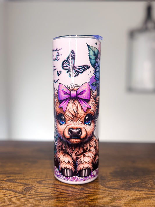 Stronger Than The Storm Highland Cow 20oz Tumbler