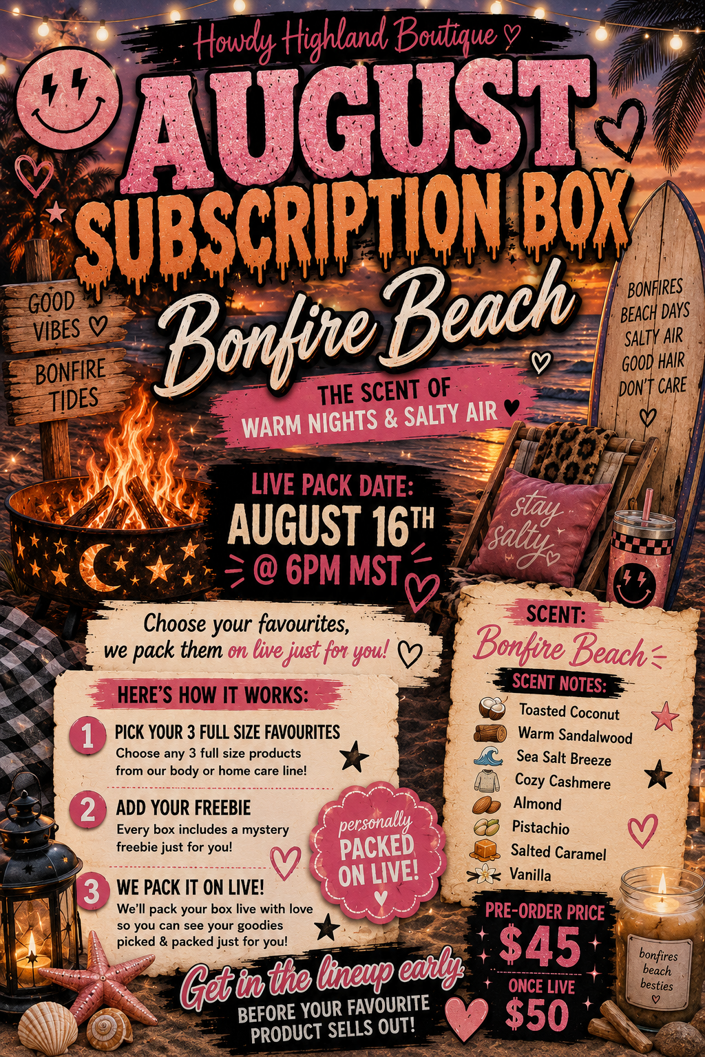 August Subscription Box - PACKED ON LIVE