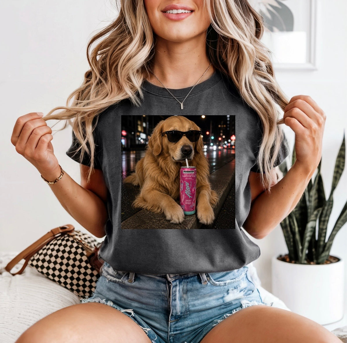 Golden Retriever Drinking Alani