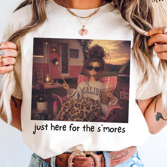 Just Here For The S'mores Barbie